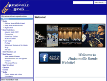 Tablet Screenshot of hudsonvillebands.org